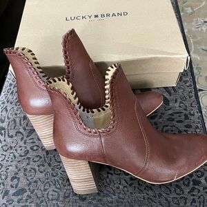 Lucky Brand Women's Brown Heeled Boots